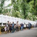 沿著防汛道路依序前行，走往這次的淨溪點-福安橋下，帶著興奮期待的心情，準備來場「寓教於樂」的淨溪體驗。
