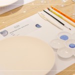 各式畫(huà)筆的運(yùn)用大不同，先以『鉛筆』初步草稿，再以『描邊筆』描繪鉛筆的筆跡，『毛筆』沾滿藍(lán)彩，揮灑在潤(rùn)白的瓷盤(pán)上，多樣層次、繆思變化。