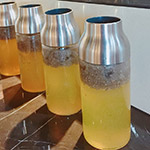 現(xiàn)場(chǎng)貼心準(zhǔn)備了「蘋(píng)果醋 奇亞籽」飲品