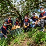7年來，新業(yè)持續(xù)以行動支持小農(nóng)，也實際參與上山採收水梨的過程，體會農(nóng)民們的辛勞，讓我們更珍惜當(dāng)下所擁有的。（圖右一為新業(yè)建設(shè)邱正光副總經(jīng)理）