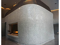 以曲面設(shè)計的門廳，充滿藝術(shù)感，令人驚艷。（盧金足攝）