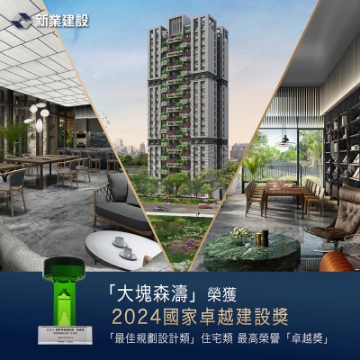 「新業(yè)-大塊森濤」榮獲國家卓越建設獎